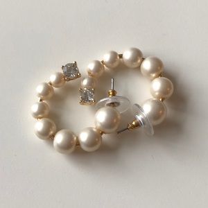 Beautiful pearl hoops from J Crew
